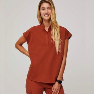 Figs Rafaela Scrub Top in Auburn *Limited Edition Color*